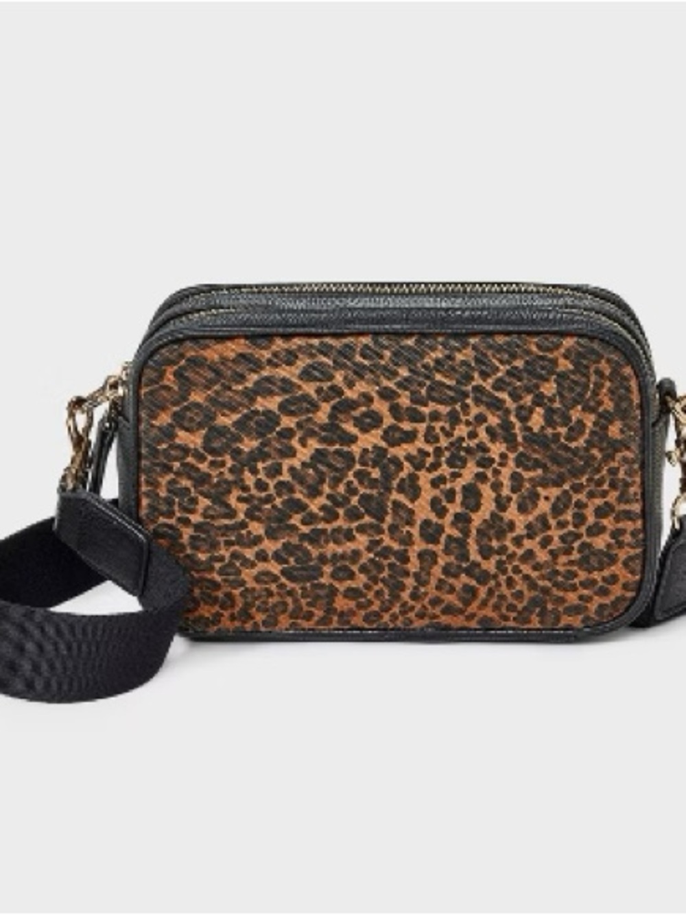 NWOT Universal Thread Leopard Print Crossbody Bag - Black and Brown